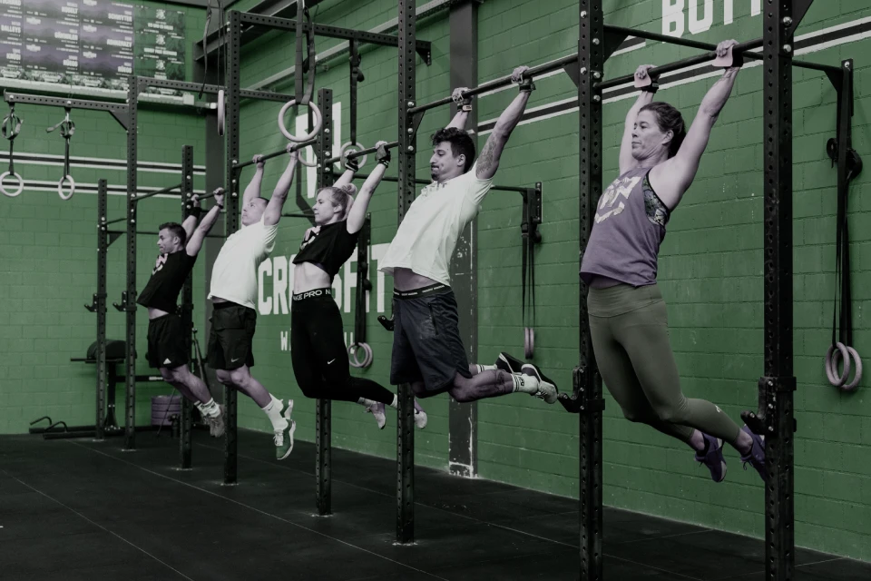 WE.FIT members training together at the gym